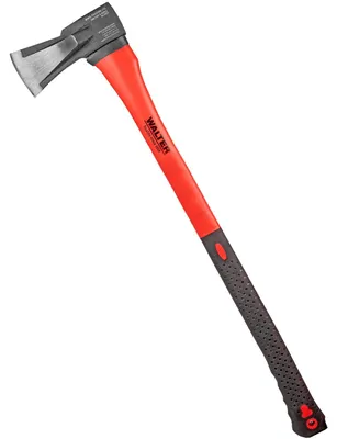 Produktbild von WALTER Spaltaxt 2000 g 80 cm - Für beeindruckende Schärfe & Haltbarkeit - Kohlenstoffstahl - Hohlgeschmiedeter Spreizkeil - Effizienter Holzspalter