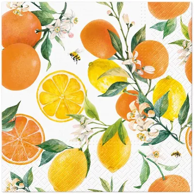 Produktbild von Servietten 33x33 cm - Citrus with bees