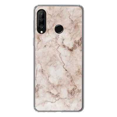 Produktbild von MuchoWow® Handyhülle Schutzhülle Hülle für Huawei P30 Lite Marmor - Luxus - Braun Silikon Softcase Handy Hülle - Handyhülle