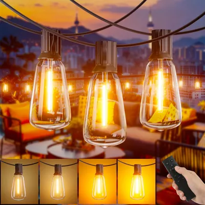 LED-Lichterkette 36 m, 48 Lampen, IP45, mit Fernbedienung, für Außen
