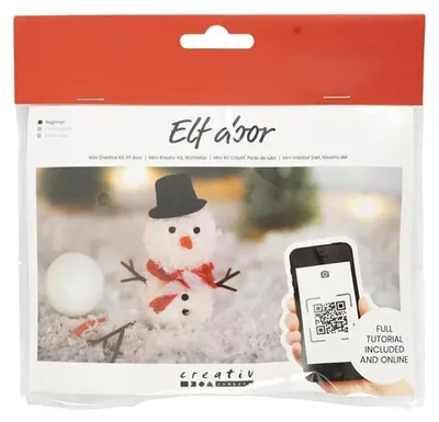 Immagine prodotto di Kit artigianale "Pupazzo di neve", accessori per la porta del Babbo Natale segreto con materiali e istruzioni