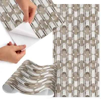 Produktbild von Möbelfolie 50x100 cm - Klebefolie Möbel - Selbstklebende Folie - Folie für Möbel - Möbelfolie Küche - Klebefolie Küche - Möbelfolie Schrank - Wasserdicht - Abwaschbar - Selbstklebend - Luftblasenfrei - Rückstandslos entfernbar - Erdmuster