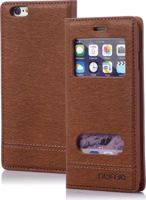 Produktbild von Apple iPhone 7 Plus numia Bookstyle Fenster Braun