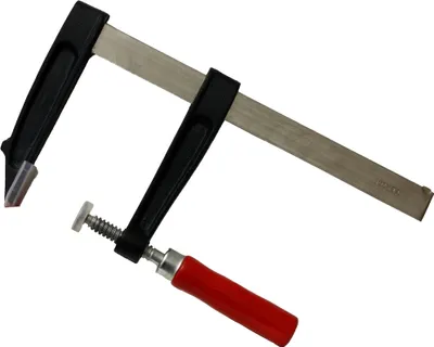 Produktbild von Schraubzwinge mit Vollprofil-Stahlschiene und Temperguss-Bügel, , 200 x 50 mm