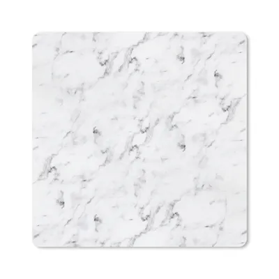 Produktbild von MuchoWow® Mauspad Mousepad Marmor - Textur - Schwarz - Weiß 20x20 cm - Mousepads - Maus Mat - Pad - Mausunterlage - Desk Mat - Bureauartikeln