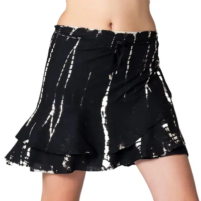 Produktbild von PANASIAM Skirt, TieDy wrap Skirt, Black White, M
