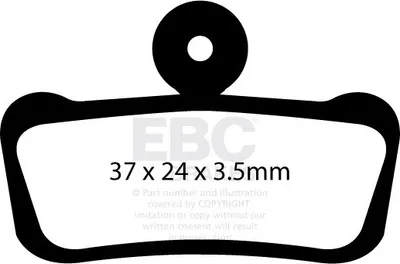 Zdjęcie produktu dla CFA633HH - Klocki hamulcowe rowerowe (spiekane) EBC Brakes
