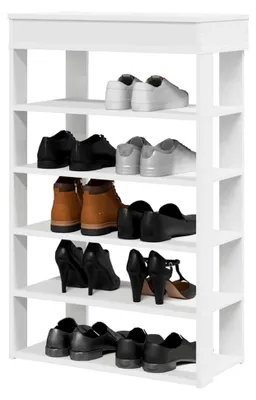 Produktbild von Schuhregal Weiß 60x30x98 cm Holzwerkstoff