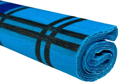 Produktbild von Bibuła marszczona TYMOS czarna krata 10 rolek 50x200 cm