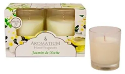 Duftkerzen im Glas, Jasmin-Nachtduft, 2er-Pack, 57 g
