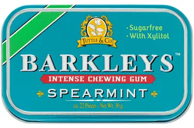 Produktbild von Barkleys Intense Chewing Gum Spearmint zuckerfrei 30g