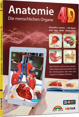 Produktbild von Anatomie 4D - die menschlichen Organe mit APP zum virtuellen Rundgang