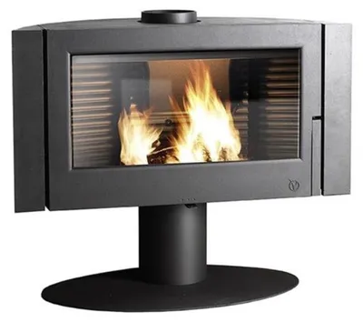 Image de Poêle à bois en fonte panoramique - Antaya - 12kW - 7 étoiles