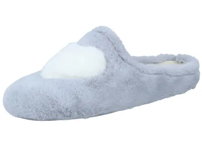 Zdjęcie produktu dla Manitu pantofel damski puchaty pantofel serce 320220, rozmiar:39 EU, kolor:Szary