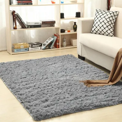 Produktbild von 160 x 230cm Hochflor Teppich Wohnzimmer Fellteppich Kunstfell Shaggy Flauschig