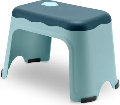 Produktbild von BUDDLEY Stufenhocker Blau XL, Stufenhocker Kinder, Tritthocker Küche, Tritthocker Bad, Toilette Stufe, Kind Treppe, Erwachsene Tritthocker