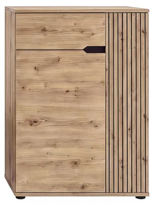 Productafbeelding van Keno dressoir (breedte/hoogte/diepte: 80x98x37 cm) in decoratief eikenhout