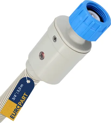 Produktbild von Europart 10071945 Zulaufschlauch Kaltwasser 3,0m 3/4" 25°C mit Aquastop Sicherheitsventil Universal für Waschmaschine Geschirrspüler