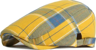 Zdjęcie produktu dla Stylowy Beret Męski Xander w Żółtym Kolorze - Idealny na Każdą Okazję KP26059