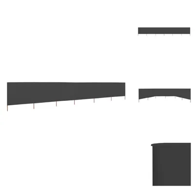Zdjęcie produktu dla vidaXL 6-częściowy parawan z tkaniny 800 x 80 cm szary - Parasole i osłony przeciwsłoneczne