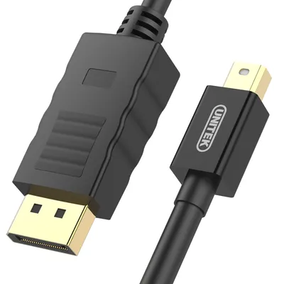 Produktbild von UNITEK Y-C611BK, 2 m, Mini DisplayPort, DisplayPort, Männlich, Männlich, Schwarz