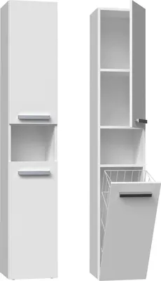 Produktbild von Badezimmerschrank NEL III 31x30x174 cm  weiß matt