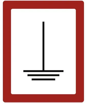 Produktbild von Dreifke® Aufkleber Brandschutzschild Hinweisschild auf eine Erdungseinrichtun...