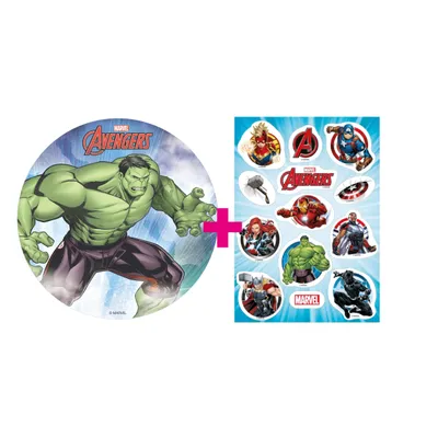Produktbild von 2er Set Hulk Tortenaufleger & Muffinaufleger