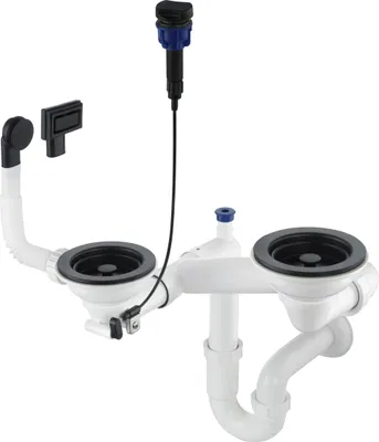 Produktbild von Siphon für 1,5- und 2-Kammer-Granitspülen - Space-Saver ZXY N973 5907650876076