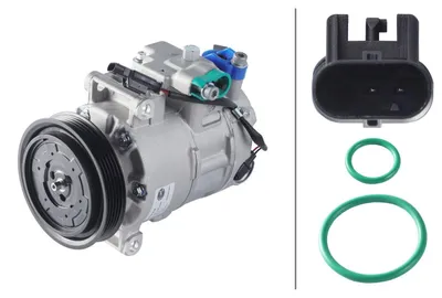 Produktbild von HELLA 8FK 366 201-861 6SEU16C Klimaanlage Klimakompressor PAG 46 R134a passend für MERCEDES-BENZ B-Klasse (W246, W242)