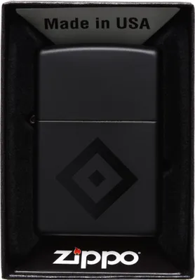 Immagine prodotto di Accendino Zippo Hamburger SV nero opaco con logo HSV Raute lucido