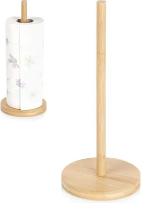 Produktbild von Vilde | Küchenpapierhalter - Papierhandtuchhalter - aus Bambus - Beige - 29,5 - für Küchen