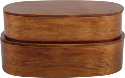 Zdjęcie produktu dla Zestaw pojemników na lunch w stylu japońskim Drewniany pojemnik do przechowywania żywności dla studentów i pracowników 19x10x9,5 cm Malowany