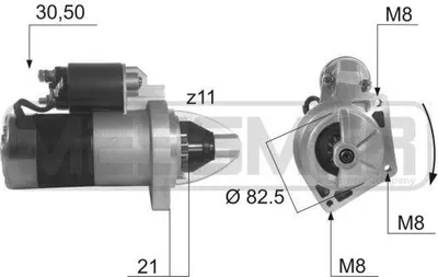 Produktbild von ERA 220079A Starter Anlasser 1,4kW für LADA Niva (2121, 2131) 12V