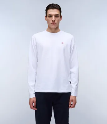 Immagine prodotto di napapijri t-shirt uomo napapijri salis ls - np0a4hn7 0021 bright white