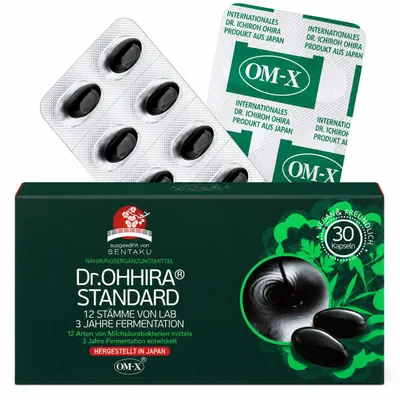 Produktbild von Standard - Probiotika, Präbiotika und Postbiotika in OM-X®-3Jahre Fermentation von 12 lebenden Bakterienkulturen mit 14 Früchten für Darmflora