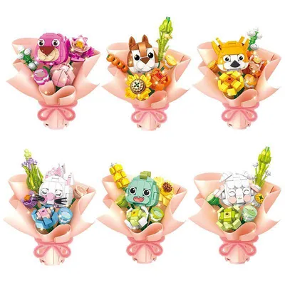 Produktbild von Forange FC8310 Blumen Tiere 02 Sammelpackung Klemmbausteine 738pcs Spielzeug Bausatz-NEU