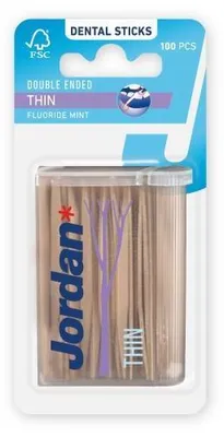 Produktbild von Jordan Clinic Dental Sticks beidendig 100 St