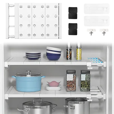 Produktbild von Omgoods – Verstellbare Einlegeböden, 24 cm breit und 38-60 cm lang, für Schränke und Küchen
