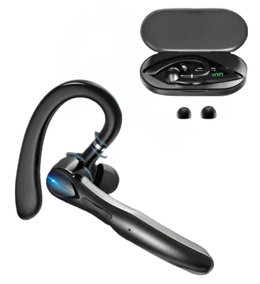 Produktbild von Headset Bluetooth,Bluetooth Kopfhörer,Freisprech Headset In-Ear-Kopfhörer Geräuschunterdrückung und Doppelmikrofon ,LED Ladebox,schwarz
