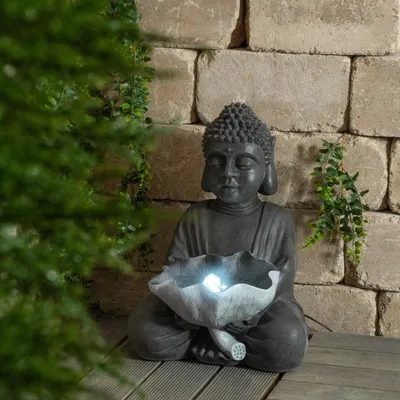 Produktbild von esotec LED Solarbrunnen Buddha ruhend, ZEN-Gartendeko Komplettset outdoor 101331