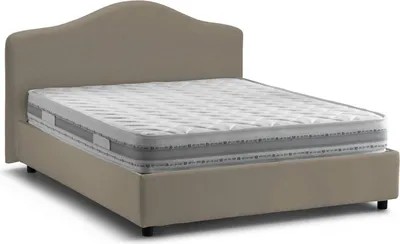 Produktbild von Doppelbett Annunziata, Containerbett mit Stoffbespannung, 100% Italy, Frontöffnung, inklusive Matratze Cm 160x190, Turteltaube