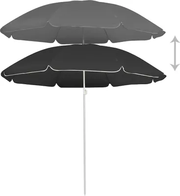 Obrázek produktu pro vidaXL Slunečník s ocelovým stožárem antracit 180 cm