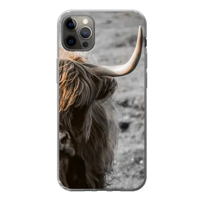 Produktbild von MuchoWow® Handyhülle Schutzhülle Hülle für iPhone 12 Pro Max Schottische Highlander - Kühe - Natur Silikon Softcase Handy Hülle - Hartschale