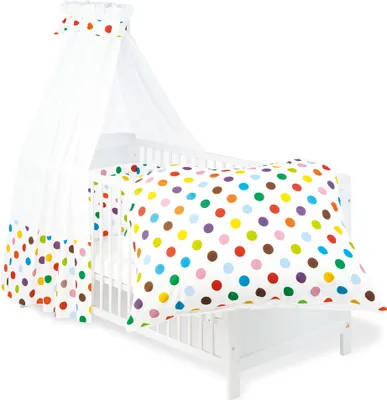 Produktbild von Pinolino Set für Kinderbett; 4-tlg., sieger design for Pinolino - Dessin Dots; 135 cmx60 cmx, 60666-0