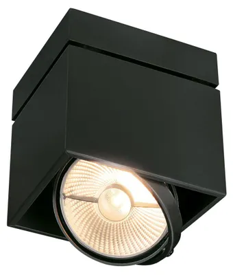 Image de Kardamod QPAR111 Plafonnier apparent carré noir 1 flamme