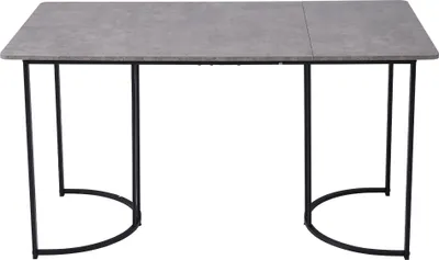Produktbild von Sweiko 140 x 80cm Esstisch,(1-St), moderner Küchentisch, Gestell aus MetallRechteckiger Esstisch aus  Moderner Marmormuster Küchentisch  mit verstellbaren Füßen für Esszimmer Wohnzimmer,  Grau
