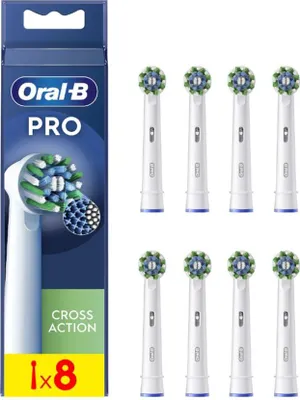 Obrázek produktu pro Oral-B | Replaceable toothbrush heads | EB50RX-8 Cross Action Pro | Heads | For adults | Number of brush heads included 8 | White