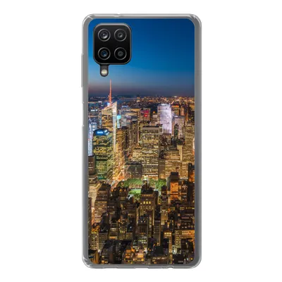 Produktbild von MuchoWow® Handyhülle Schutzhülle Hülle für Samsung Galaxy A12 New York - Farben - Nacht Silikon Softcase Handy Hülle - Bild