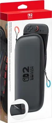 Produktbild von Nintendo Switch 2 Hardshell Tasche & Schutzfolie – Schwarz